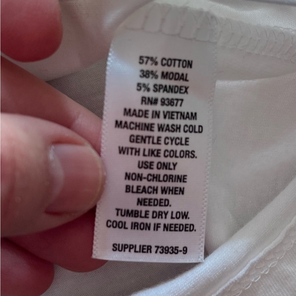 NWT A.N.A a new approach white tee with long sleeves - Picture 6 of 10